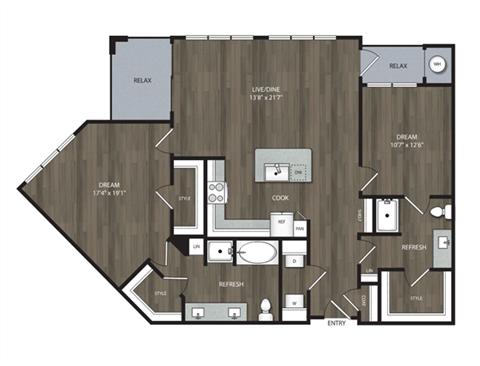 arylaryl plan of 1234 sq ftmask floor plan